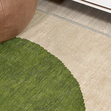 Cirkel Minimalist Geometric Dot Machine-washable Area Rug